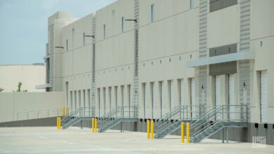 A vacant loading dock at a Prologis facility